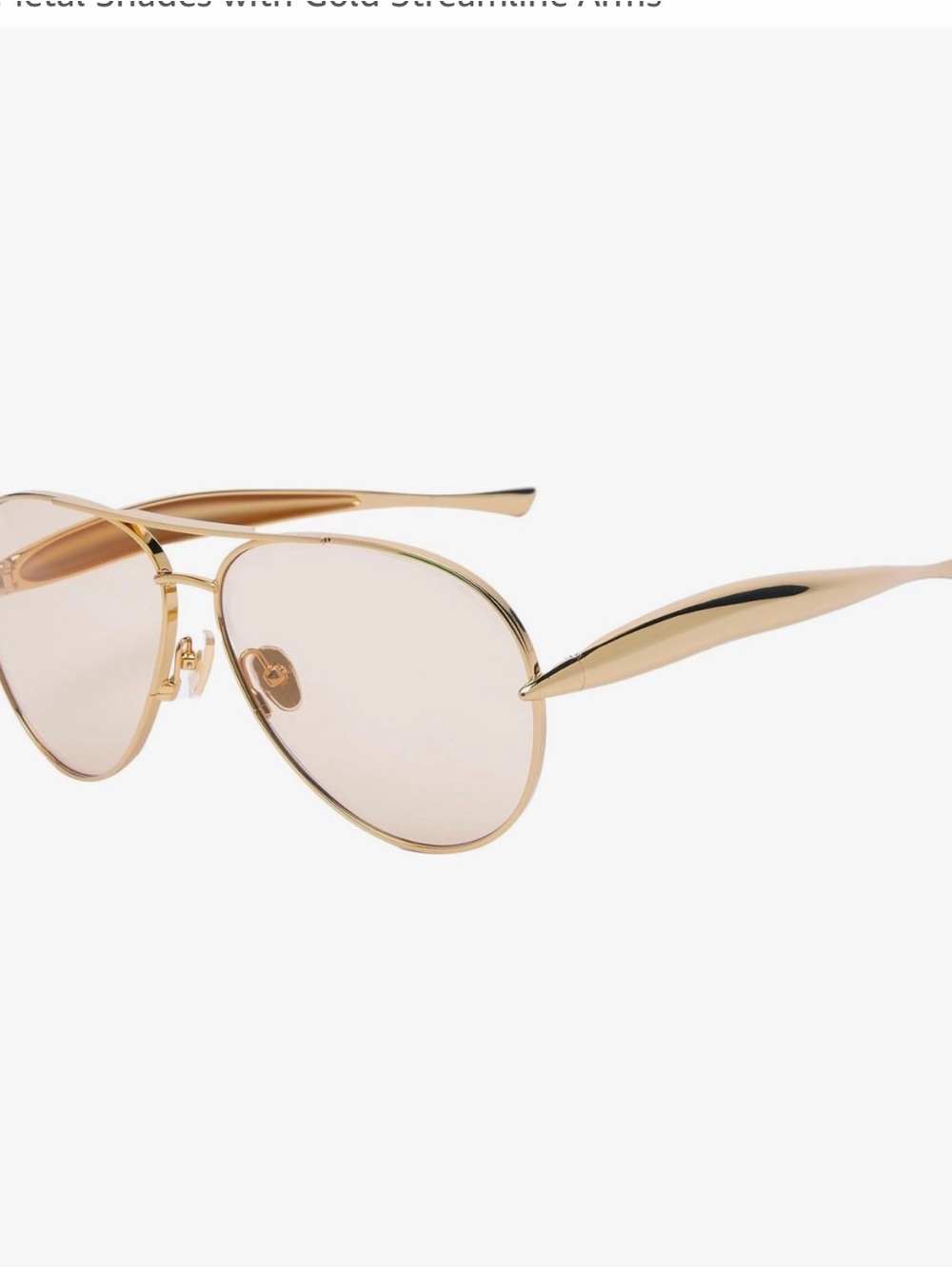 Gold Aviator Glasses - Clear Lens